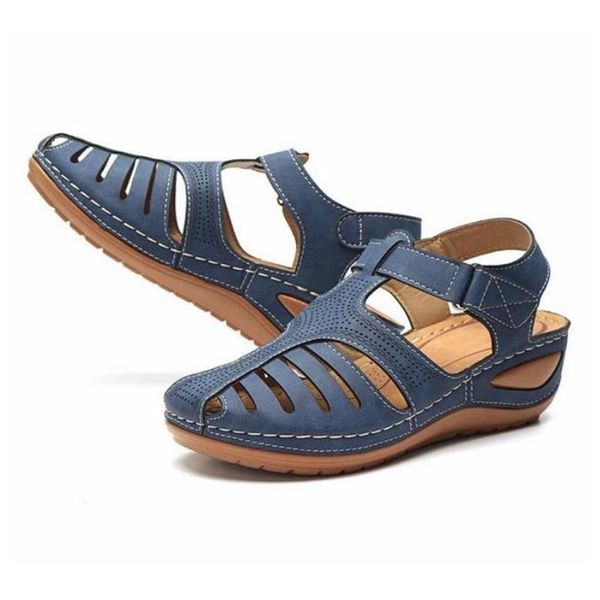 2021 retro pu leather sandals summer wedges round toe hollow out sandals for women women zapatillas mujer, Black
2021 retro pu leather sandals summer wedges round toe hollow out sandals for women women zapatillas mujer, Black