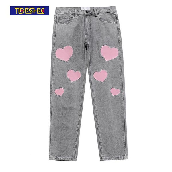 men's jeans fashion hip-hop love embroidery design youth straight pants autumn and summer wide leg for men women 2021, Blue
men's jeans fashion hip-hop love embroidery design youth straight pants autumn and summer wide leg for men women 2021, Blue