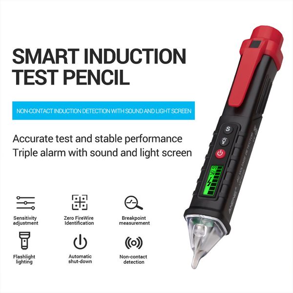 vc1010 intelligent non-contact pen ac voltage detector tester meter tester pen electric indicator led sensor volt current tester
vc1010 intelligent non-contact pen ac voltage detector tester meter tester pen electric indicator led sensor volt current tester