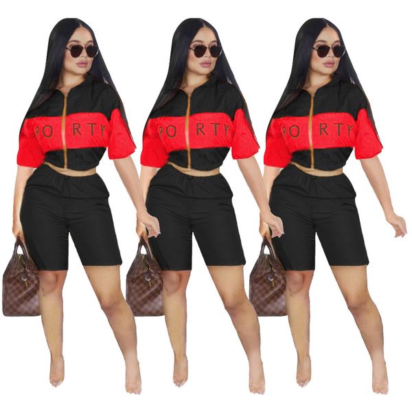 2021 new summer sleeve sporty letter print splicing zipper up trench half length casual pants suit 2pcs set tracksuit ukhw, White
2021 new summer sleeve sporty letter print splicing zipper up trench half length casual pants suit 2pcs set tracksuit ukhw, White