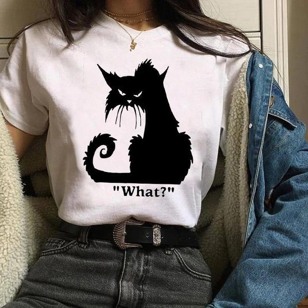 women clothes lady graphic cat face trend 90s casual short sleeve summer fall halloween tees female t shirt womens t-shirt, White
women clothes lady graphic cat face trend 90s casual short sleeve summer fall halloween tees female t shirt womens t-shirt, White