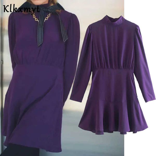 klkxmyt za dress women chic fashion stacked hem mini vintage long sleeve stand collar female party es mujer 210527, Black;gray
klkxmyt za dress women chic fashion stacked hem mini vintage long sleeve stand collar female party es mujer 210527, Black;gray