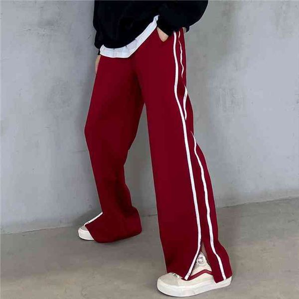 sports patchwork split loose summer womens capri korean fashion joggers elastic waist sweatpants, Black;white
sports patchwork split loose summer womens capri korean fashion joggers elastic waist sweatpants, Black;white
