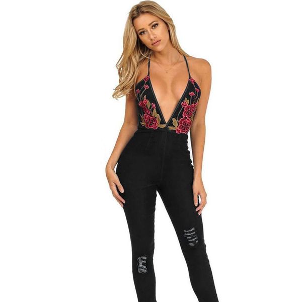 women's jumpsuits & rompers women backless jumpsuit lady floral embroidery romper female playsuit 8912, Black;white
women's jumpsuits & rompers women backless jumpsuit lady floral embroidery romper female playsuit 8912, Black;white