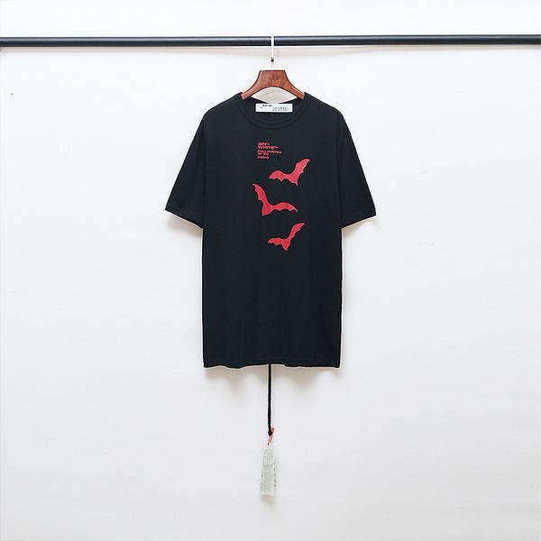 off new bat print large lovers loose t-shirt short sleeve primer, White;black
off new bat print large lovers loose t-shirt short sleeve primer, White;black