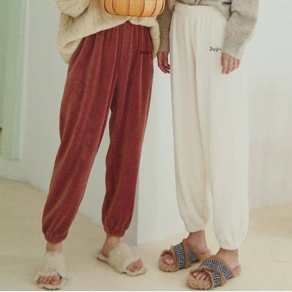 women's pants & capris winter warm women leisure home coral fleece plus velvet high waist soft student lazy pajamas, Black;white
women's pants & capris winter warm women leisure home coral fleece plus velvet high waist soft student lazy pajamas, Black;white