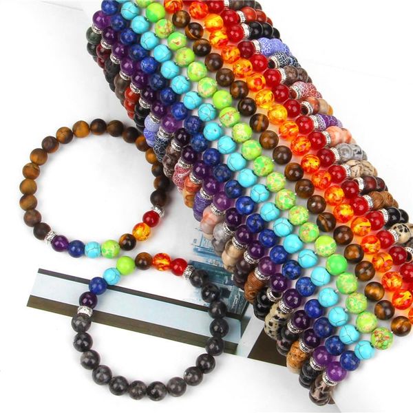 charm bracelets 7 chakra bracelet natural stone beads for women men lava weathered agates bangle yoga energy balance fashion jewelry, Golden;silver
charm bracelets 7 chakra bracelet natural stone beads for women men lava weathered agates bangle yoga energy balance fashion jewelry, Golden;silver
