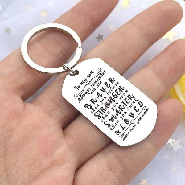 keychains keychain man square key chain women cute stainless steel to my son you are brave pendants bags ring funny jewelry llaveros, Silver
keychains keychain man square key chain women cute stainless steel to my son you are brave pendants bags ring funny jewelry llaveros, Silver
