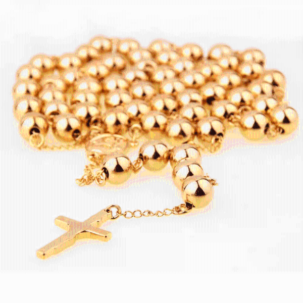 pendant necklaces 10mm gold color stainless steel beads rosaries metal rosary round necklace catholicism prayer religious christmas jewelry, Silver
pendant necklaces 10mm gold color stainless steel beads rosaries metal rosary round necklace catholicism prayer religious christmas jewelry, Silver