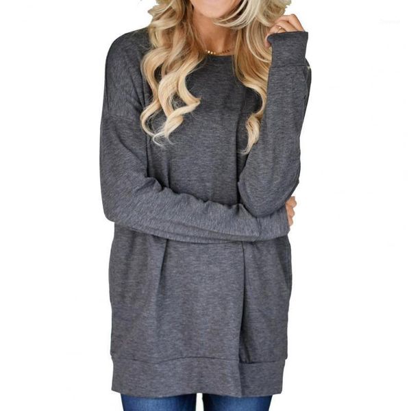 women's t-shirt women spring t-shirts casual o-neck long sleeve solid color loose pockets tunic autumn daily wear 2021, White
women's t-shirt women spring t-shirts casual o-neck long sleeve solid color loose pockets tunic autumn daily wear 2021, White