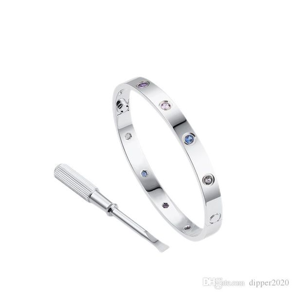 love screw bracelet 2021 designer bracelets luxury jewelry women bangle colored diamonds titanium steel alloy gold-plated craft never fade n, Black
love screw bracelet 2021 designer bracelets luxury jewelry women bangle colored diamonds titanium steel alloy gold-plated craft never fade n, Black