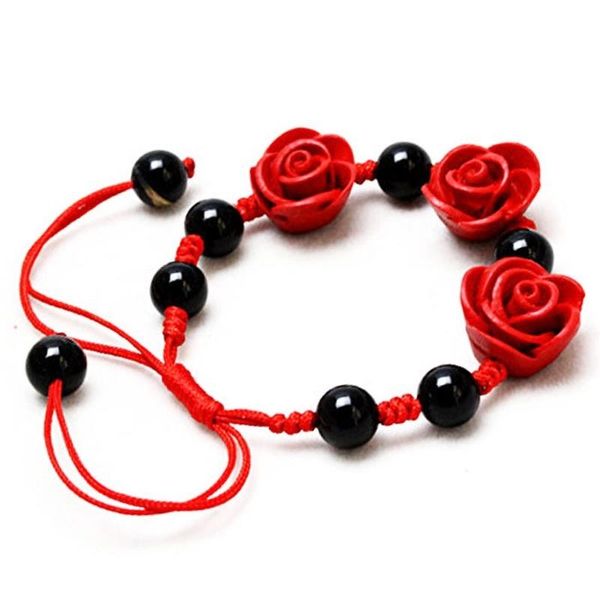 charm bracelets zhu decorated lacquered cinnabar rose flower bracelet exquisite craftsmanship simple jewelry wholesale, Golden;silver
charm bracelets zhu decorated lacquered cinnabar rose flower bracelet exquisite craftsmanship simple jewelry wholesale, Golden;silver