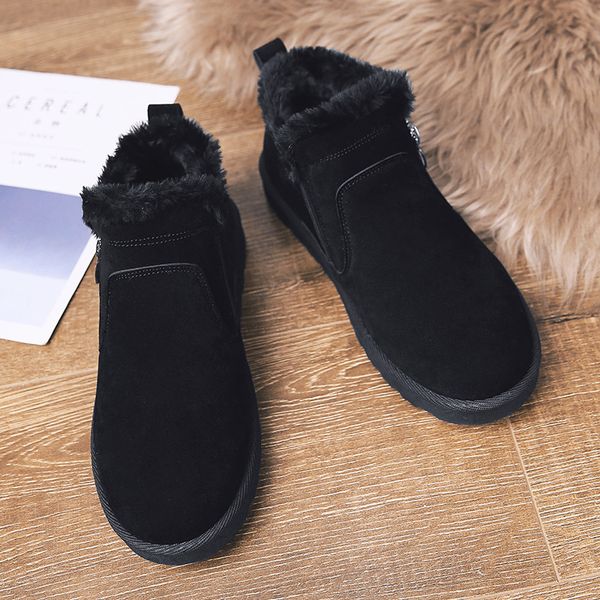 winter new warm snow boots mens casual korean fashion comfortable round head zipper mens shoes winter boots, Black;white
winter new warm snow boots mens casual korean fashion comfortable round head zipper mens shoes winter boots, Black;white