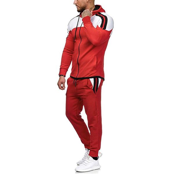 jogging clothing 2021 brand fashion tracksuit men zipper hoodies + sweatpant set mens gym joggers sweatshirts suits man autumn sportswear se, Black;red
jogging clothing 2021 brand fashion tracksuit men zipper hoodies + sweatpant set mens gym joggers sweatshirts suits man autumn sportswear se, Black;red