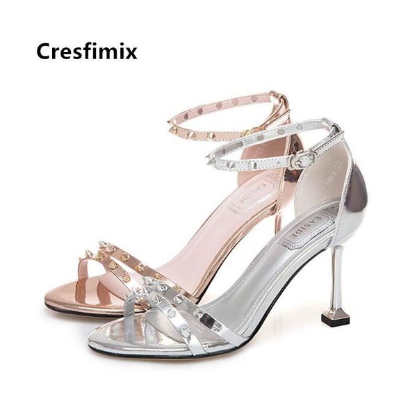 sandals cresfimix lady classic silver pu leather peep toe heel sandal shoes women fashion sandales femmes c5154, Black
sandals cresfimix lady classic silver pu leather peep toe heel sandal shoes women fashion sandales femmes c5154, Black