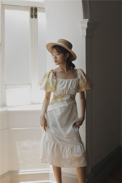 2021 new hollow out tunic sleeve summer long women square neck a line white floral ladies designer qqfg, Black;gray
2021 new hollow out tunic sleeve summer long women square neck a line white floral ladies designer qqfg, Black;gray