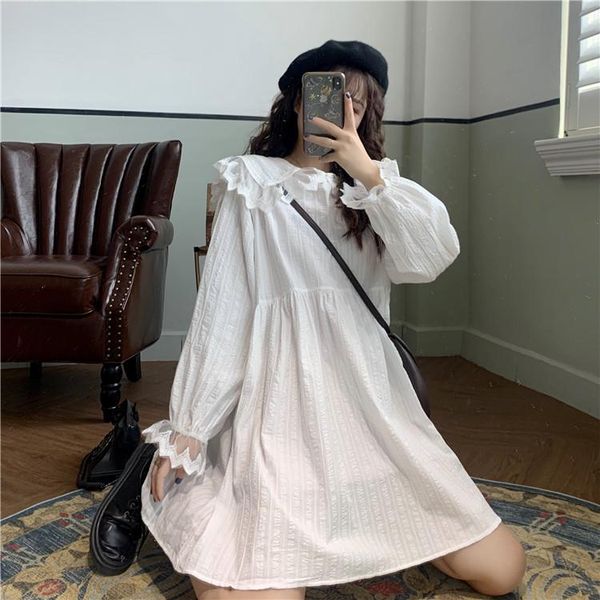 casual dresses french style embroidered high waist loose long-sleeved dress, Black;gray
casual dresses french style embroidered high waist loose long-sleeved dress, Black;gray