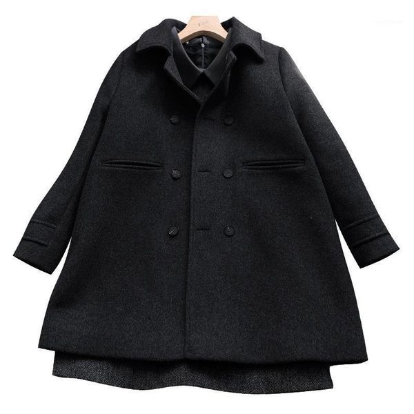 women's wool & blends 2021 autumn winter black woolen coat women plus size fashion ladies loose long thick warm overcoat female casual
women's wool & blends 2021 autumn winter black woolen coat women plus size fashion ladies loose long thick warm overcoat female casual