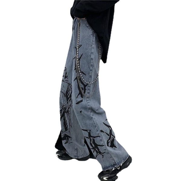 women's jeans jean y2k streetwear hip-hop boyfriend women printing wash loose denim pants high waist straight tube wide leg, Blue
women's jeans jean y2k streetwear hip-hop boyfriend women printing wash loose denim pants high waist straight tube wide leg, Blue