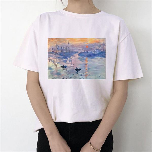 ullzang harajuku aesthetic oil painting women t shirt funny 90s vintage clothing, White
ullzang harajuku aesthetic oil painting women t shirt funny 90s vintage clothing, White