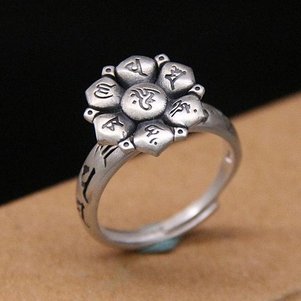 cluster rings bocai real s990 pure silver six-character mantra adjustable opening ring retro sanskrit rotatable man and woman, Golden;silver
cluster rings bocai real s990 pure silver six-character mantra adjustable opening ring retro sanskrit rotatable man and woman, Golden;silver