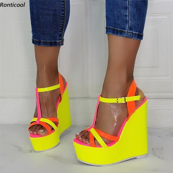 sandals ronticool ankle strap women summer t-strap mixed color wedges heel open toe beautiful dress shoes us plus size 5-20, Black
sandals ronticool ankle strap women summer t-strap mixed color wedges heel open toe beautiful dress shoes us plus size 5-20, Black