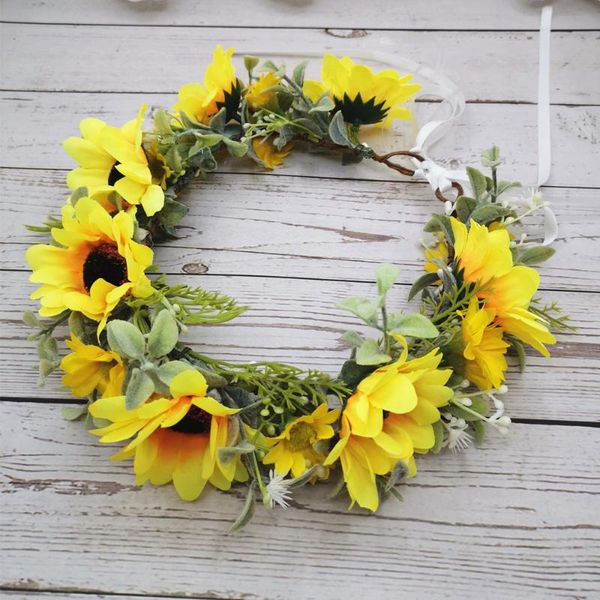 hair accessories sun flower crown festival headband women headdress floral garlands wedding headwear, Slivery;white
hair accessories sun flower crown festival headband women headdress floral garlands wedding headwear, Slivery;white