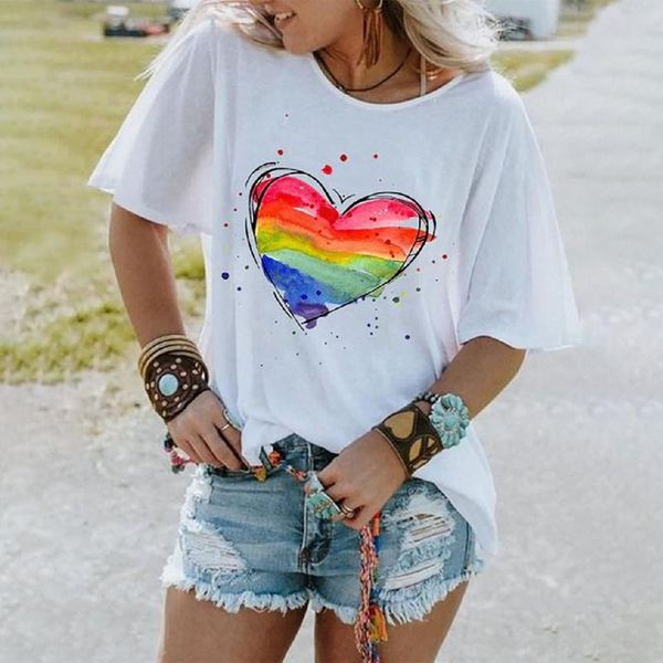 women's t-shirt 40# love solid color printing t-shirts women o-neck pullover short sleeves harajuku loose streetwear tee, White
women's t-shirt 40# love solid color printing t-shirts women o-neck pullover short sleeves harajuku loose streetwear tee, White