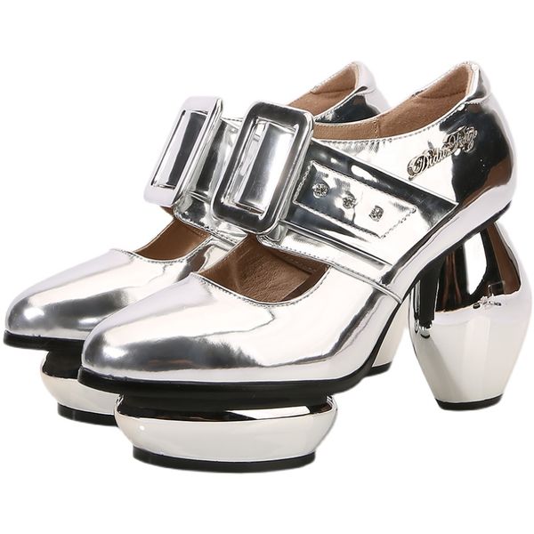 ladies fashion new style special-shaped high-heeled sandals, waterproof platform deep-mouth patent leather individual shoes, size: 34-42,sil, Black
ladies fashion new style special-shaped high-heeled sandals, waterproof platform deep-mouth patent leather individual shoes, size: 34-42,sil, Black