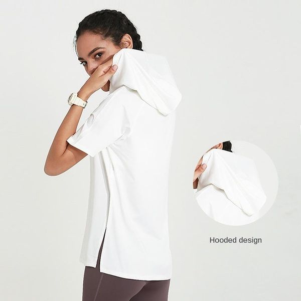 new hooded running smock loose workout clothes women breathable quick-drying t-shirt internet celebrity yoga clothes women, White;red
new hooded running smock loose workout clothes women breathable quick-drying t-shirt internet celebrity yoga clothes women, White;red