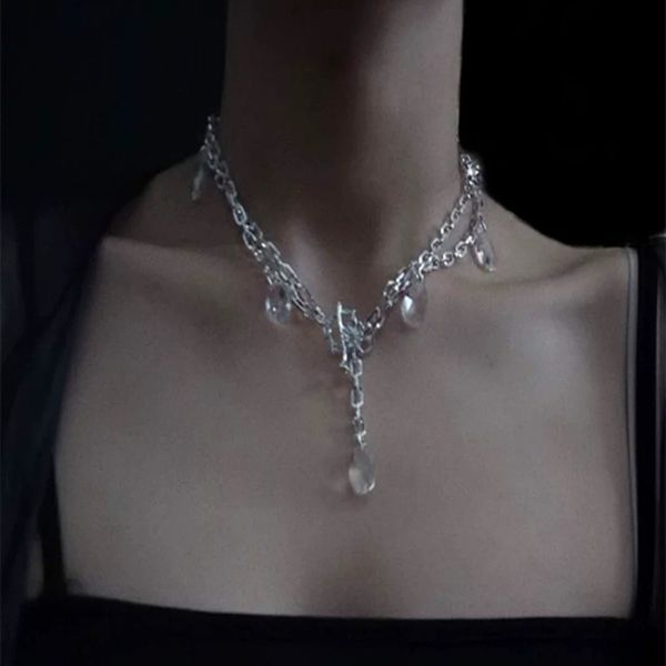 hbp fashion japanese korean net red and dark black necklace short silver plated clavicle crystal pendant double exquisite neck chain
hbp fashion japanese korean net red and dark black necklace short silver plated clavicle crystal pendant double exquisite neck chain