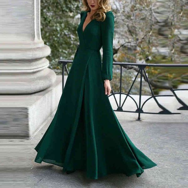 women formal maxi dress v neck long sleeve solid bandage office ladies evening party prom gown 3 colors, Black;gray
women formal maxi dress v neck long sleeve solid bandage office ladies evening party prom gown 3 colors, Black;gray