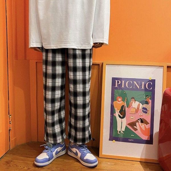 men's pants plaid fashion retro casual wide-leg men streetwear korean loose hip-hop straight mens trousers m-2xl, Black
men's pants plaid fashion retro casual wide-leg men streetwear korean loose hip-hop straight mens trousers m-2xl, Black