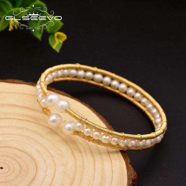bangles bracelet glseevo natural freshwater pearl open women's handmade winding jewelry, Black
bangles bracelet glseevo natural freshwater pearl open women's handmade winding jewelry, Black