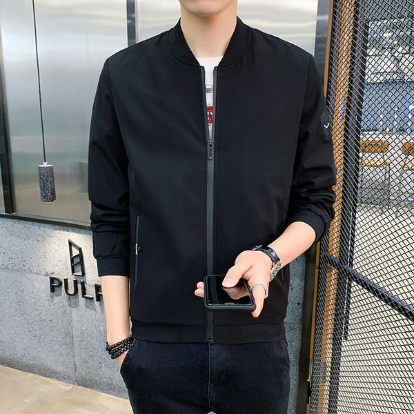 spring and season pilot men's korean slim trend handsome youth versatile baseball collar autumn jacket 8001, Black;brown
spring and season pilot men's korean slim trend handsome youth versatile baseball collar autumn jacket 8001, Black;brown