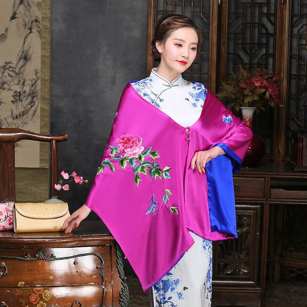 scarves fengguiyun heavy silk shawl double layer hand embroidered scarf dual purpose buckle cheongsam, Blue;gray
scarves fengguiyun heavy silk shawl double layer hand embroidered scarf dual purpose buckle cheongsam, Blue;gray
