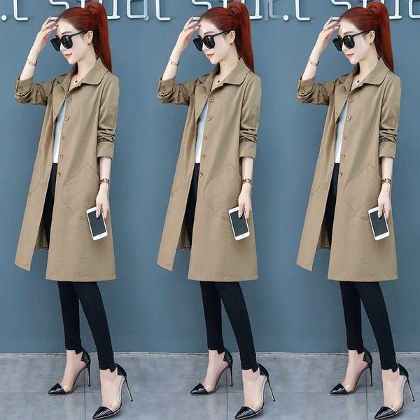 women's trench coats women solid single breasted korean style pocket womens harajuku large size 3xl long windbreaker slim leisure, Tan;black
women's trench coats women solid single breasted korean style pocket womens harajuku large size 3xl long windbreaker slim leisure, Tan;black