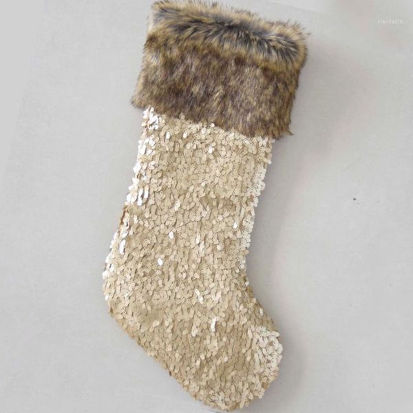 christmas decorations decoration sequin glitter body stocking with faux fur cuff gold/silvery
christmas decorations decoration sequin glitter body stocking with faux fur cuff gold/silvery