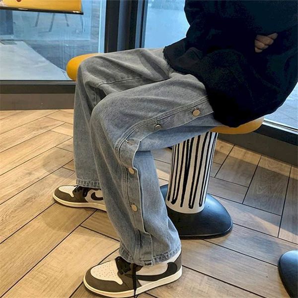 men's jeans hong kong men's straight jeans, street punk clothes, korean pants, retro neutral pants, Blue
men's jeans hong kong men's straight jeans, street punk clothes, korean pants, retro neutral pants, Blue