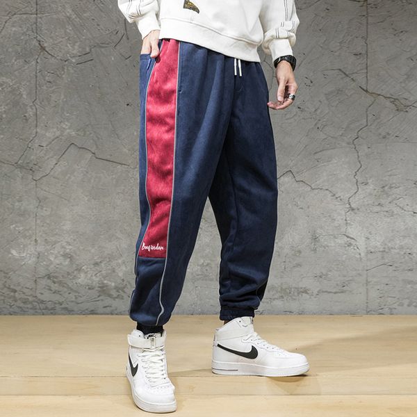 2021 new fashion streetwear men jeans loose fit fleece casual spliced cargo pants vintage designer hip hop jogger sweatpan gvtn, Blue
2021 new fashion streetwear men jeans loose fit fleece casual spliced cargo pants vintage designer hip hop jogger sweatpan gvtn, Blue