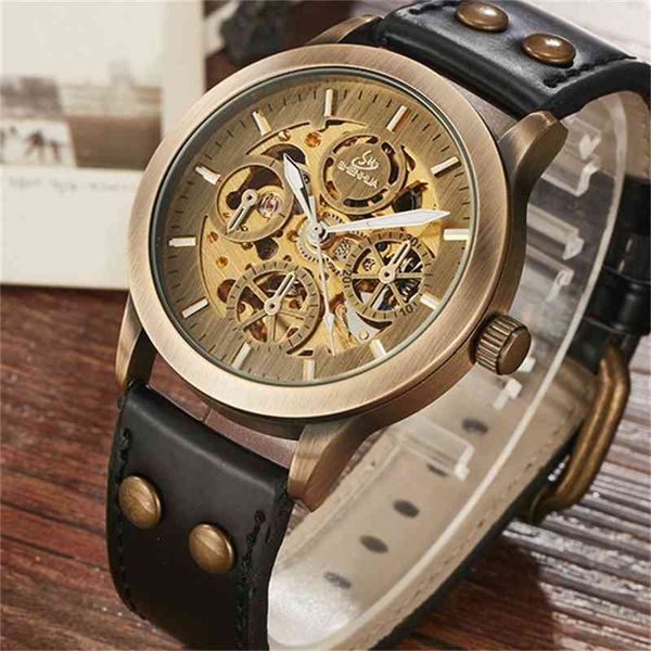 clock masculino mechanical automatic watches for men vintage fashion self winding business leisure military, Slivery;brown
clock masculino mechanical automatic watches for men vintage fashion self winding business leisure military, Slivery;brown