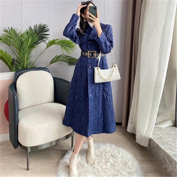 women's trench coats miyake folds drape windbreaker autumn style korean temperament high-end knee coat women'age reduction, Tan;black
women's trench coats miyake folds drape windbreaker autumn style korean temperament high-end knee coat women'age reduction, Tan;black
