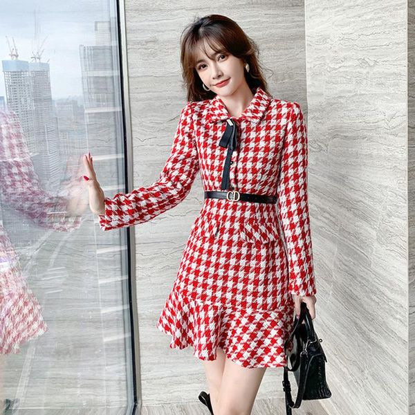 casual dresses women's bow-knot outerwear party autumn french mermaid red plaid dress female s-xl turn collar, Black;gray
casual dresses women's bow-knot outerwear party autumn french mermaid red plaid dress female s-xl turn collar, Black;gray