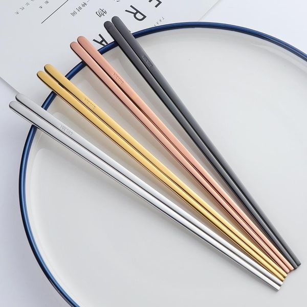 5 pairs chopsticks stainless steel korean japanese sushi flat chopsitcks tableware set wholesale
5 pairs chopsticks stainless steel korean japanese sushi flat chopsitcks tableware set wholesale
