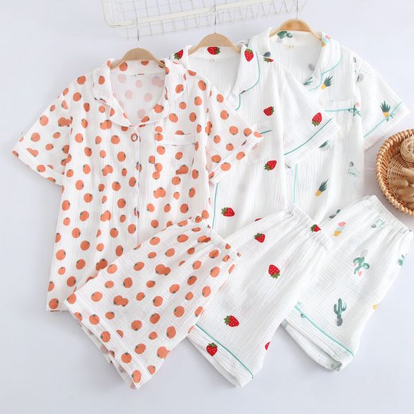 2021 new japanese short-sleeved shorts ladies pure cotton double layer gauze cute simple comfortable pajamas suit women ps2n, Black;brown
2021 new japanese short-sleeved shorts ladies pure cotton double layer gauze cute simple comfortable pajamas suit women ps2n, Black;brown