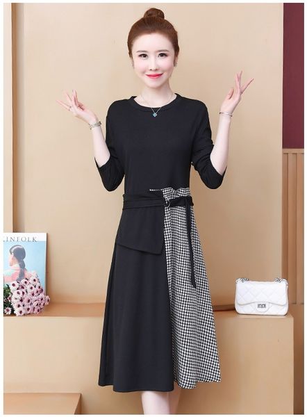 big mother fat size reducing age and slimming new spring dress receiving waist fashion temperament skirt medium length 6m33, Black;gray
big mother fat size reducing age and slimming new spring dress receiving waist fashion temperament skirt medium length 6m33, Black;gray