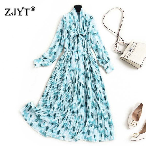 elegant bow collar full sleeve chiffon print dress spring designers woman clothes fashion midi bohemian holiday vestidos 210601, Black;gray
elegant bow collar full sleeve chiffon print dress spring designers woman clothes fashion midi bohemian holiday vestidos 210601, Black;gray