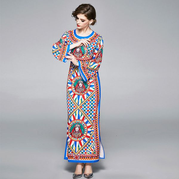 size dressed female runway horn split neck-neck design prints vintage elegant ladies thin maxi party dress g487, Black;gray
size dressed female runway horn split neck-neck design prints vintage elegant ladies thin maxi party dress g487, Black;gray