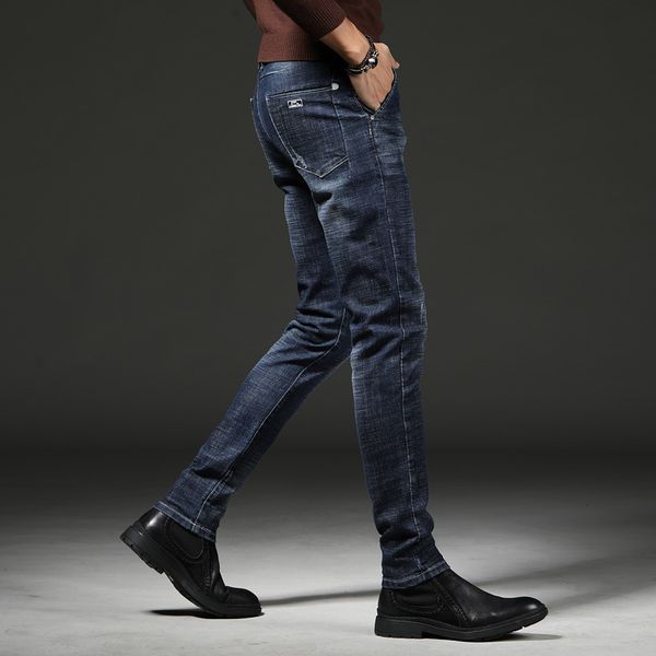 jeans men's fashion brand small leg korean version business youth versatile casual long pants men, Blue
jeans men's fashion brand small leg korean version business youth versatile casual long pants men, Blue