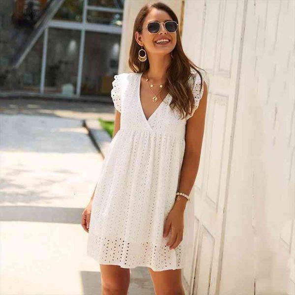 summer white lace dress women elegant beach dress ladies v neck sundress female ruffle sleeve loose party dresses for women, Black;gray
summer white lace dress women elegant beach dress ladies v neck sundress female ruffle sleeve loose party dresses for women, Black;gray